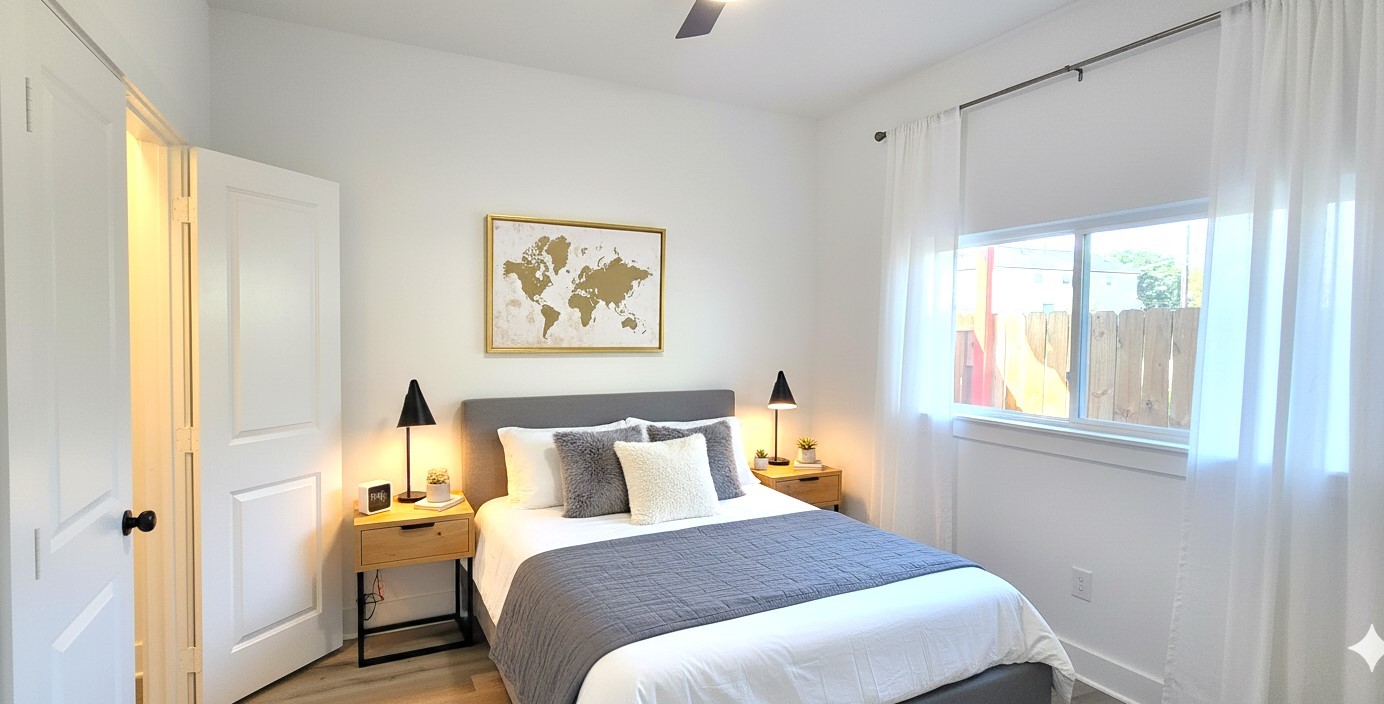 4922 Hoover Street, Unit F Houston, TX 77092 - Photo 19 of 26 Bedroom on first floor