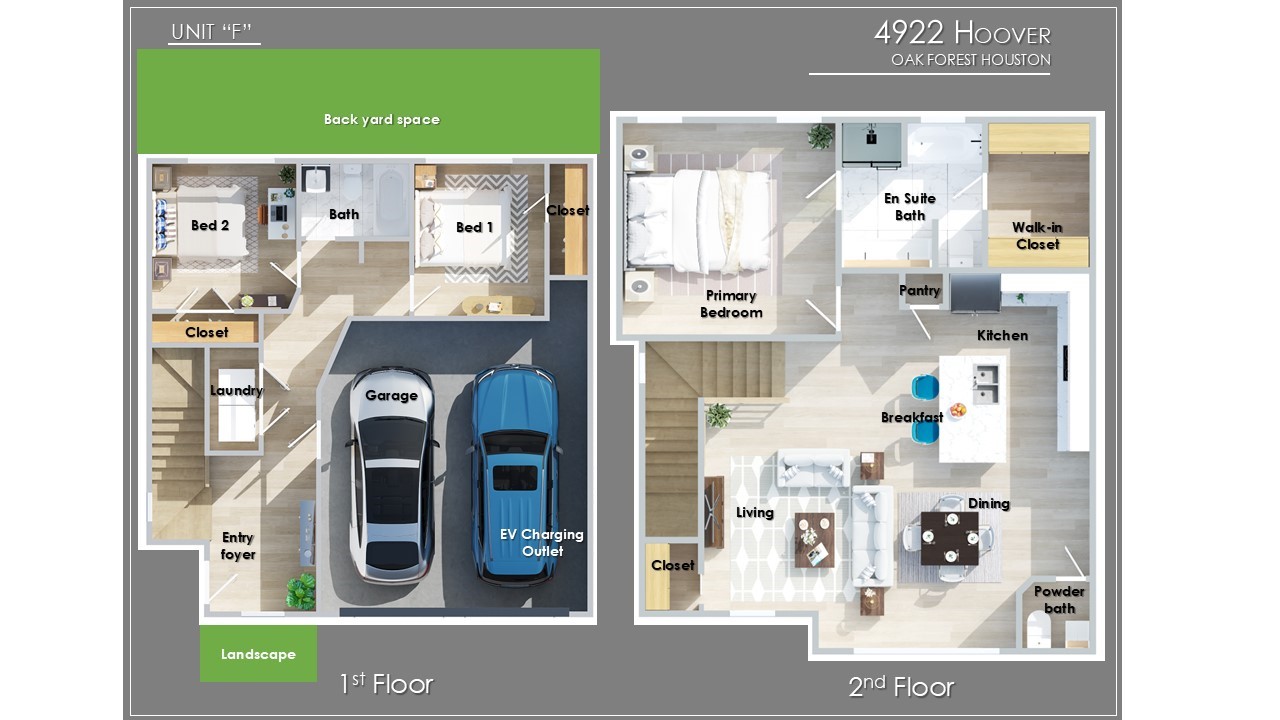 4922 Hoover Street, Unit F Houston, TX 77092 - Photo 26 of 26 Floor Plan