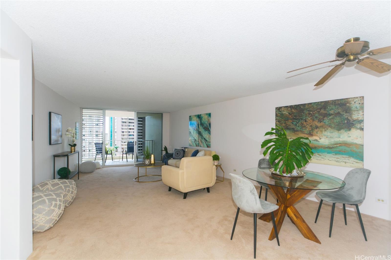 Spacious  living and dining area