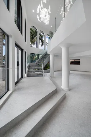 a view of a hallway with entryway