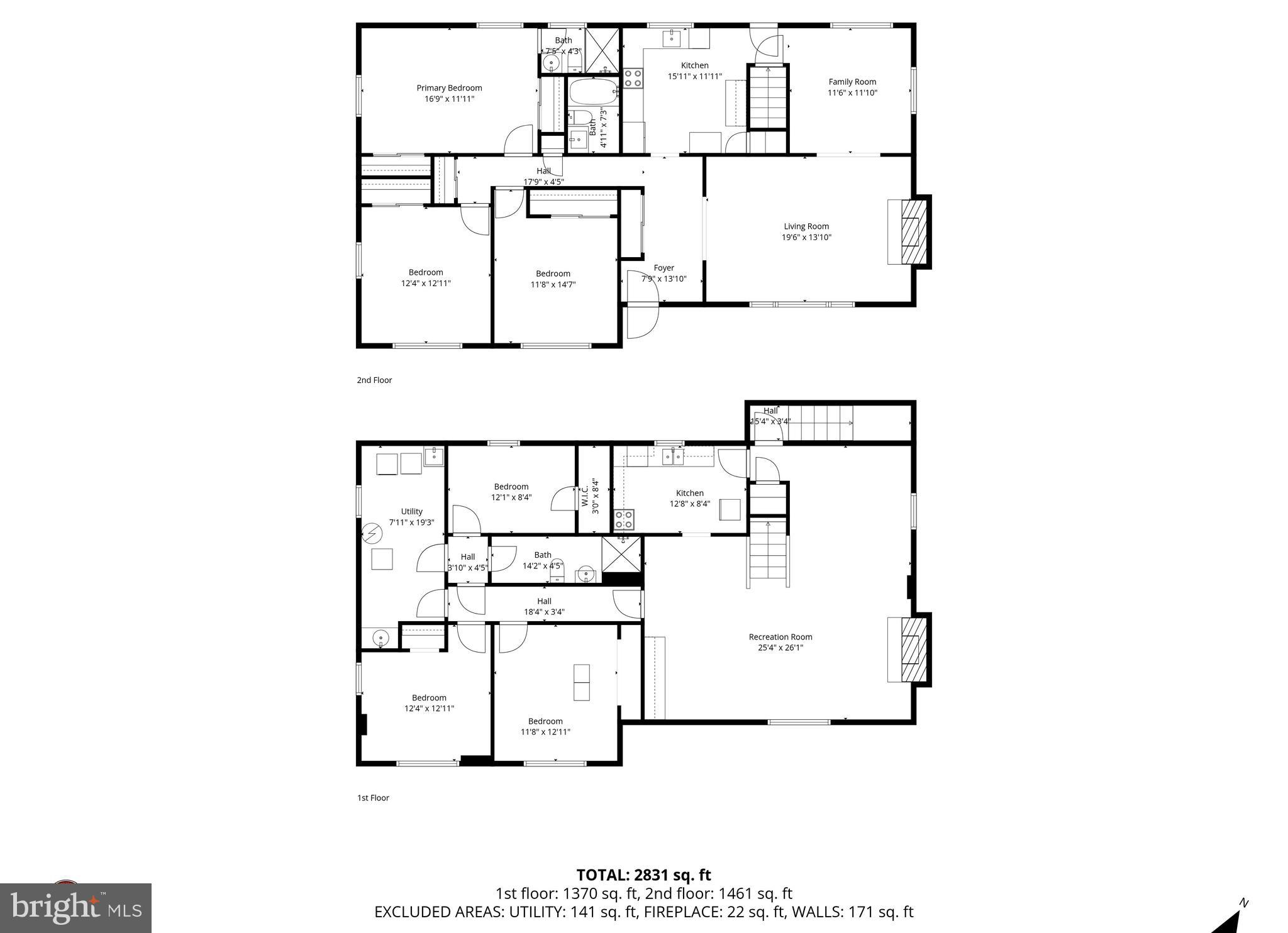 6805 Pamela Lane Clinton, MD 20735 - Photo 4 of 4 Upper and Lower Level Layout