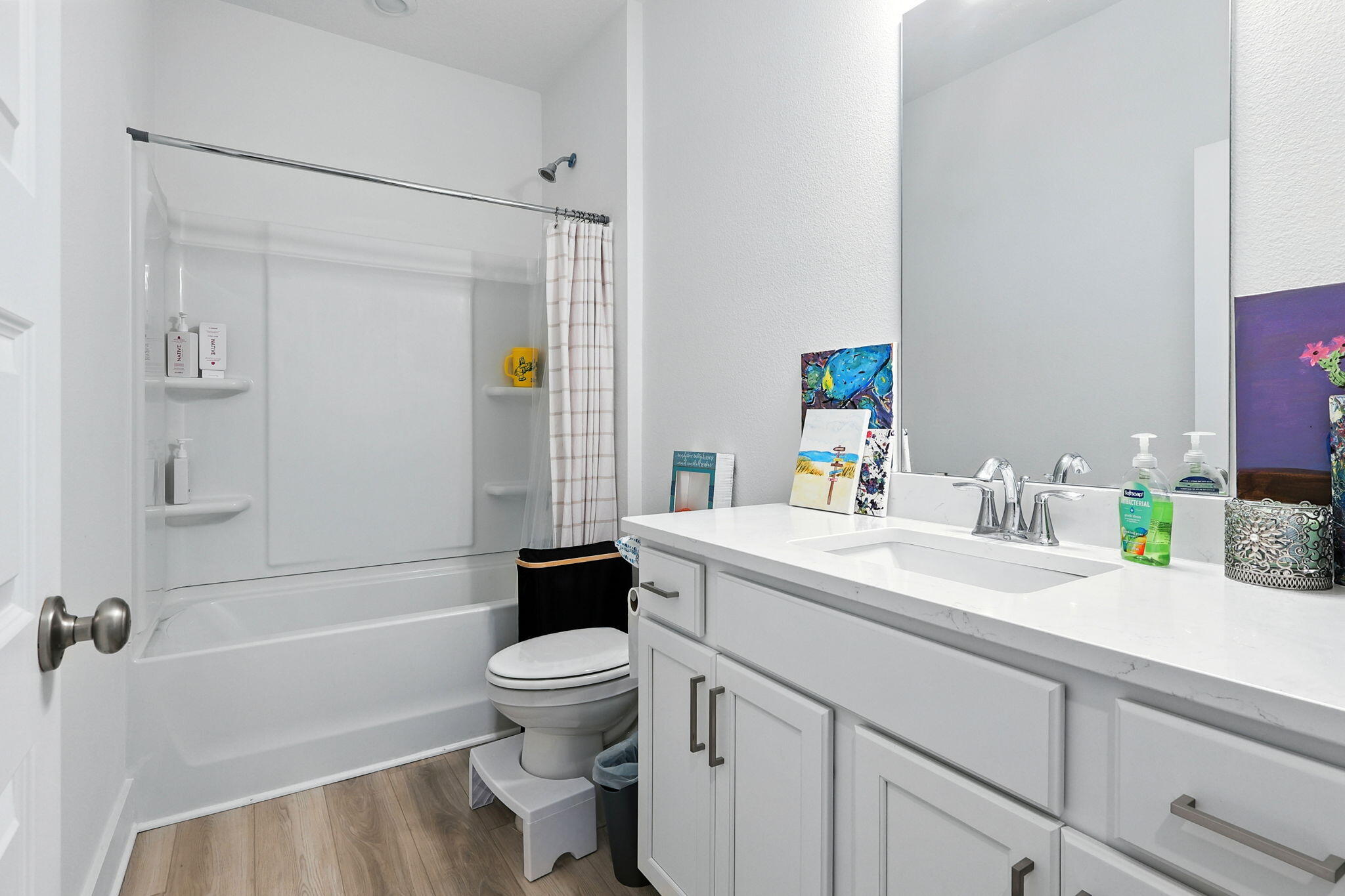 231 Lyla Lane Crestview, FL 32539 - Photo 23 of 30 a bathroom with a sink a toilet and shower