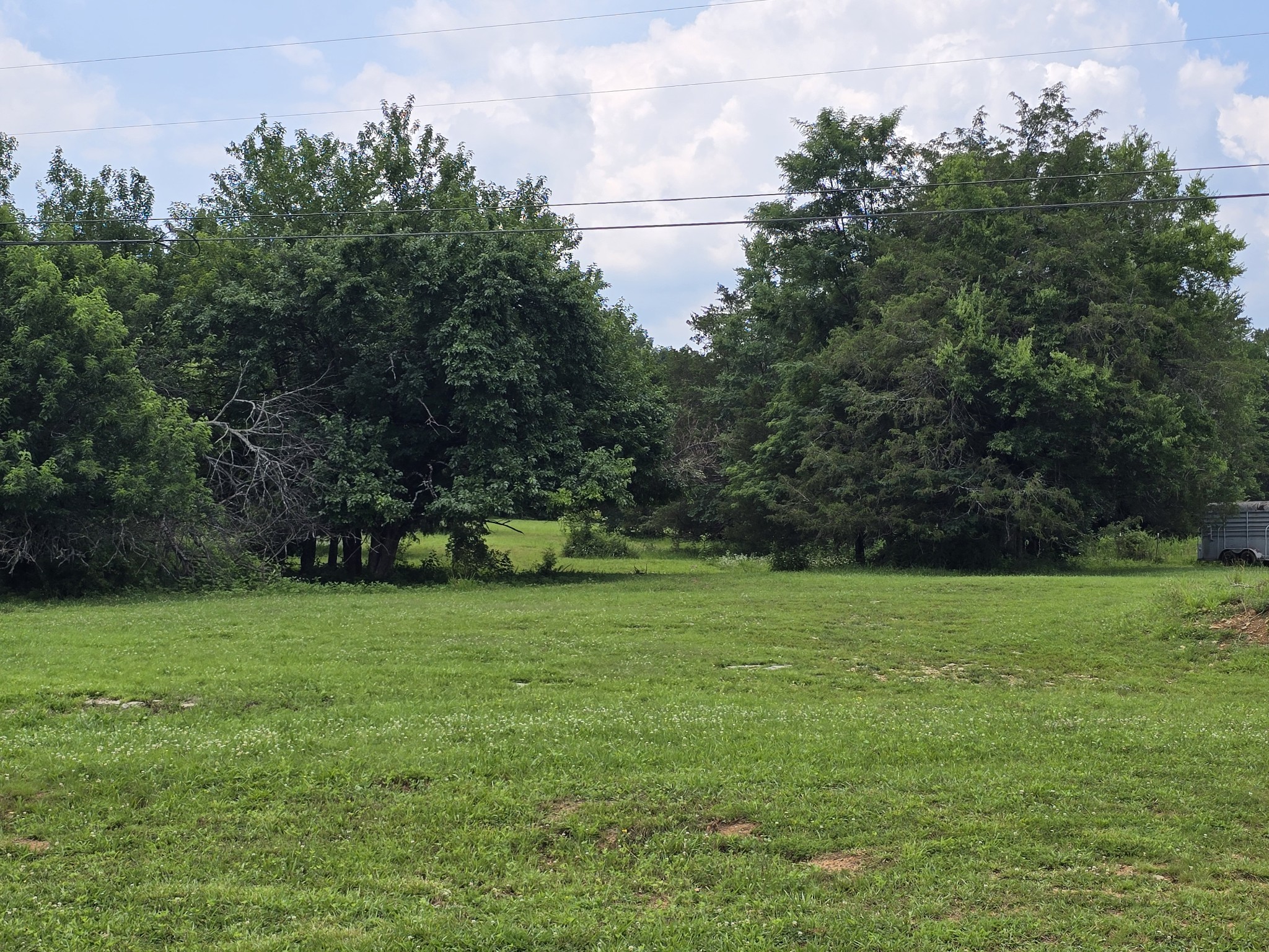 a view of a grassy field