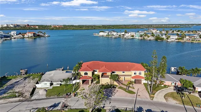 an aerial view of residential building with outdoor space