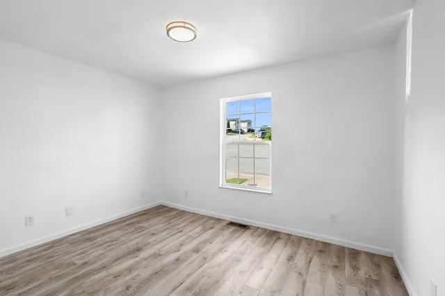 an empty room with a window