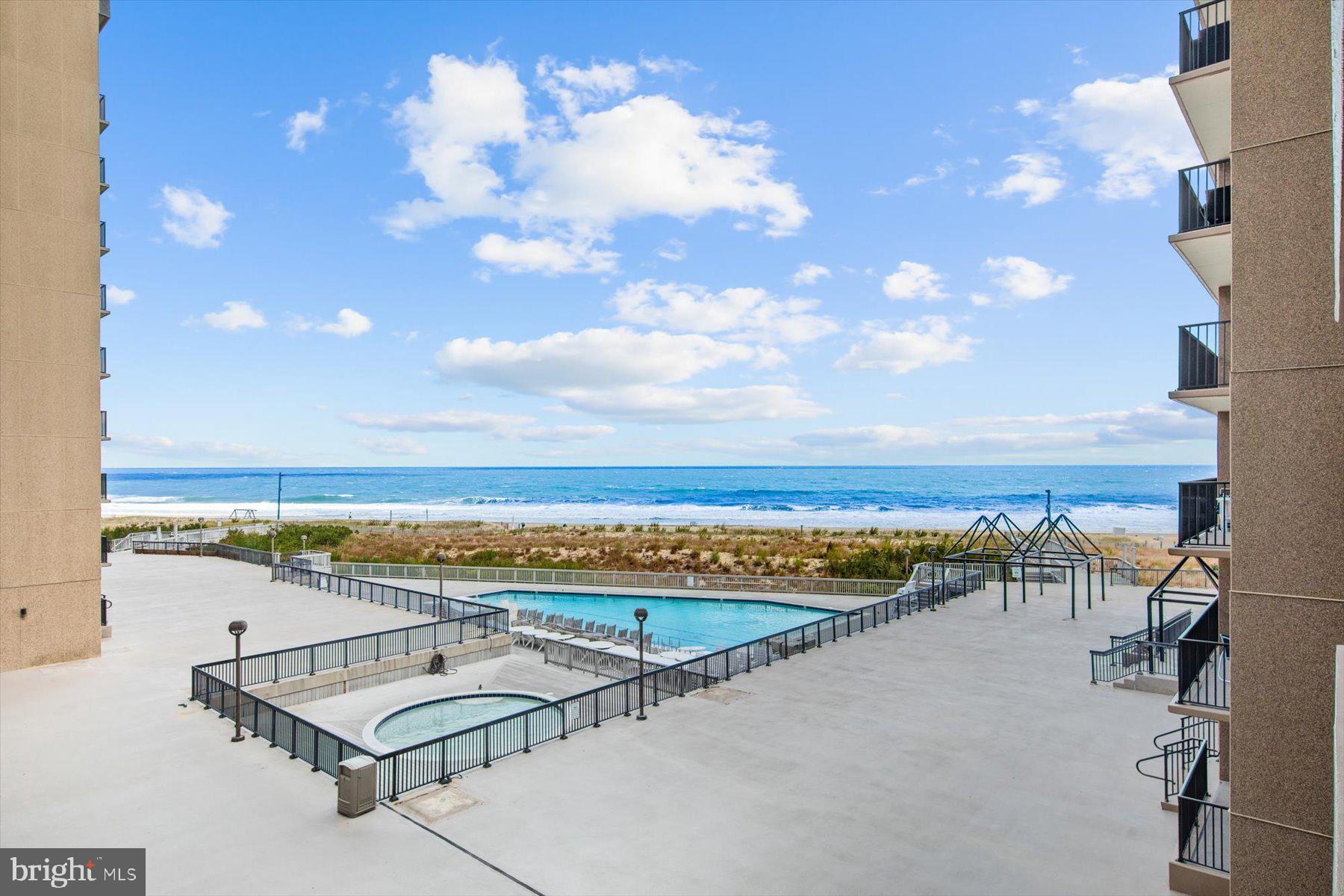 a view of an ocean and beach