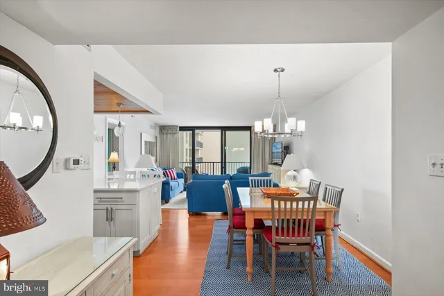 a outdoor dining space with furniture