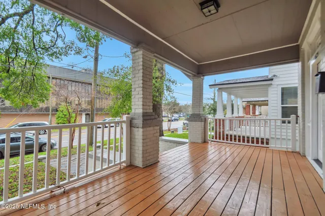 a view of a house with a deck