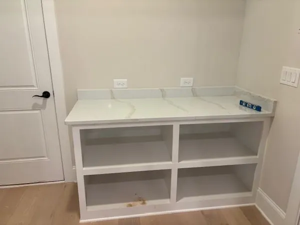 a close view of closet