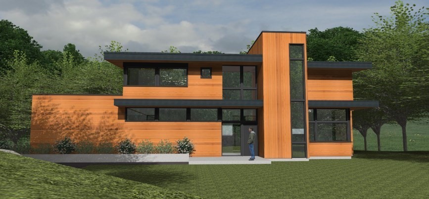 a front view of house with yard