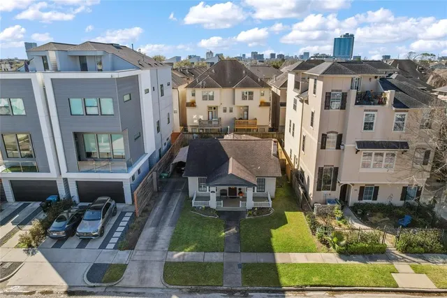 a view of a city with tall buildings