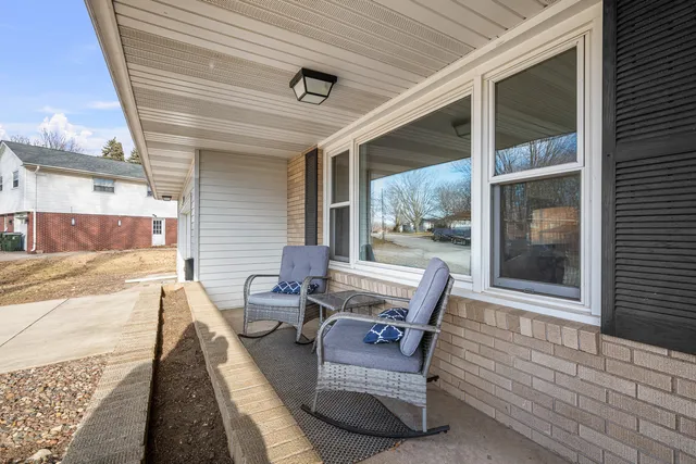 a outdoor space with a couch