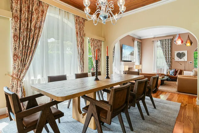 a view of front door with wooden floor