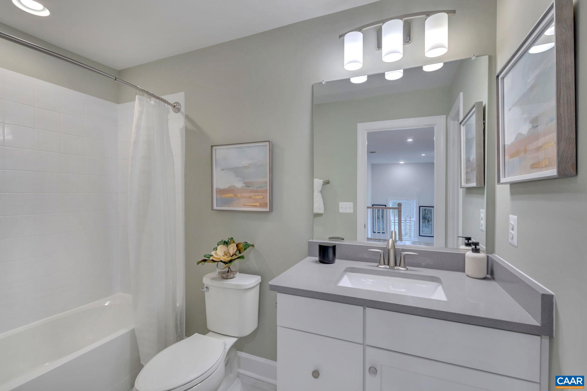 3059 Rambling Brk Lane Crozet, VA 22932 - Photo 27 of 30 a bathroom with a sink a toilet a mirror a vanity and shower