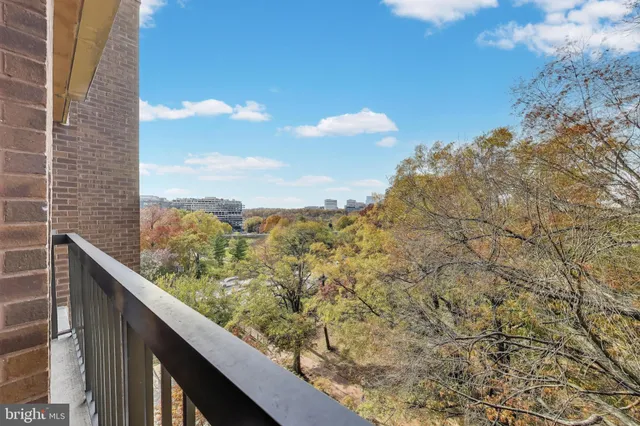 a view of sky from balcony