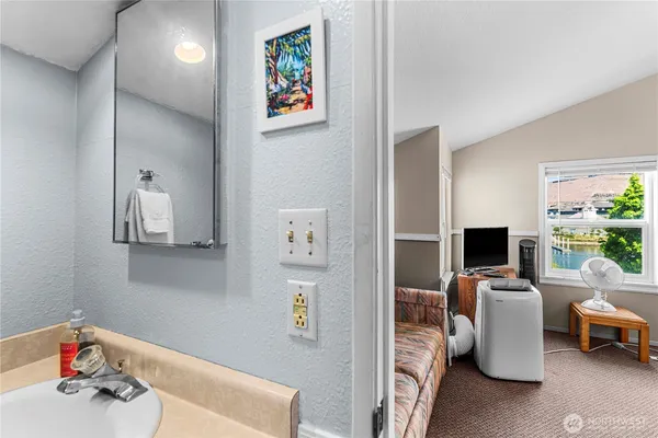 a view of a city from a patio