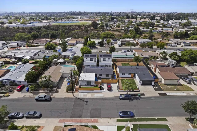 an aerial view of residential houses