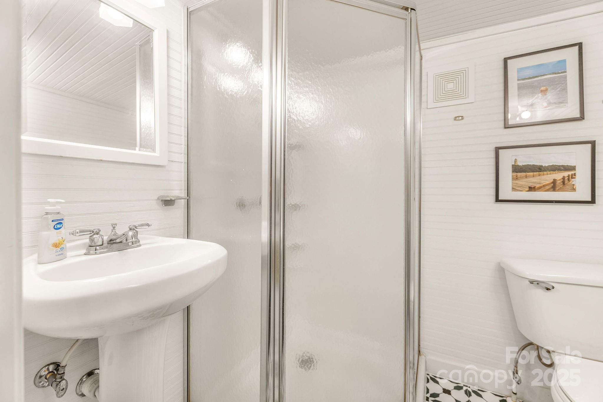 71 Persimmon Lane Canton, NC 28716 - Photo 17 of 25 a bathroom with a sink a toilet and mirror
