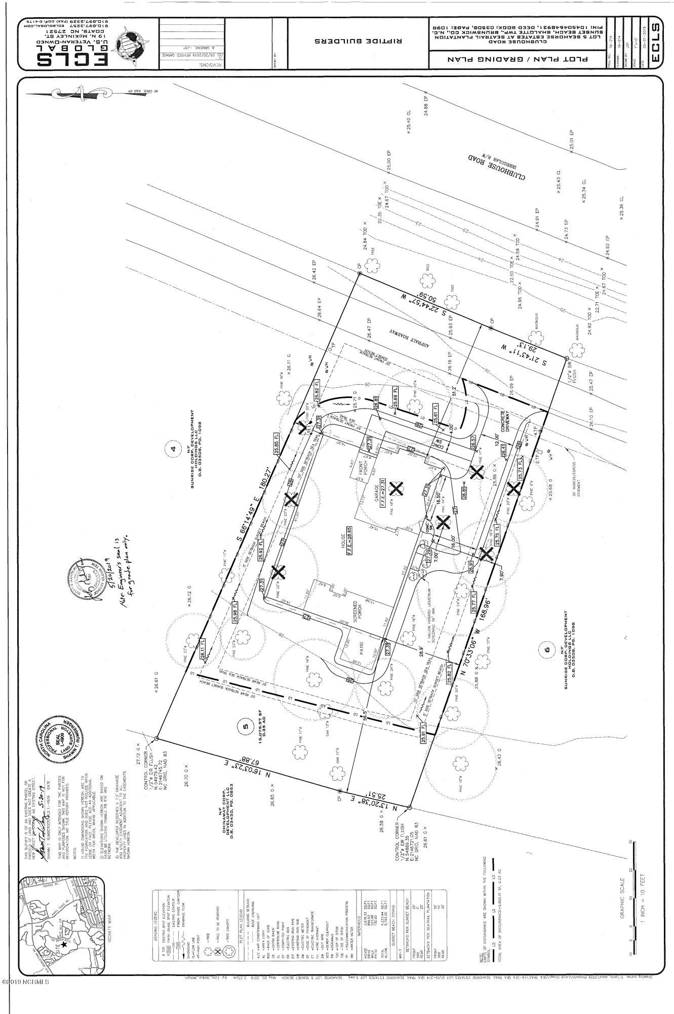 123 Clubhouse Road Sunset Beach, NC 28468 - Photo 4 of 40 Plot Plan