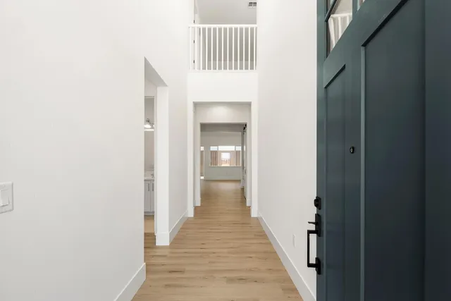 a view of an entrance to other room