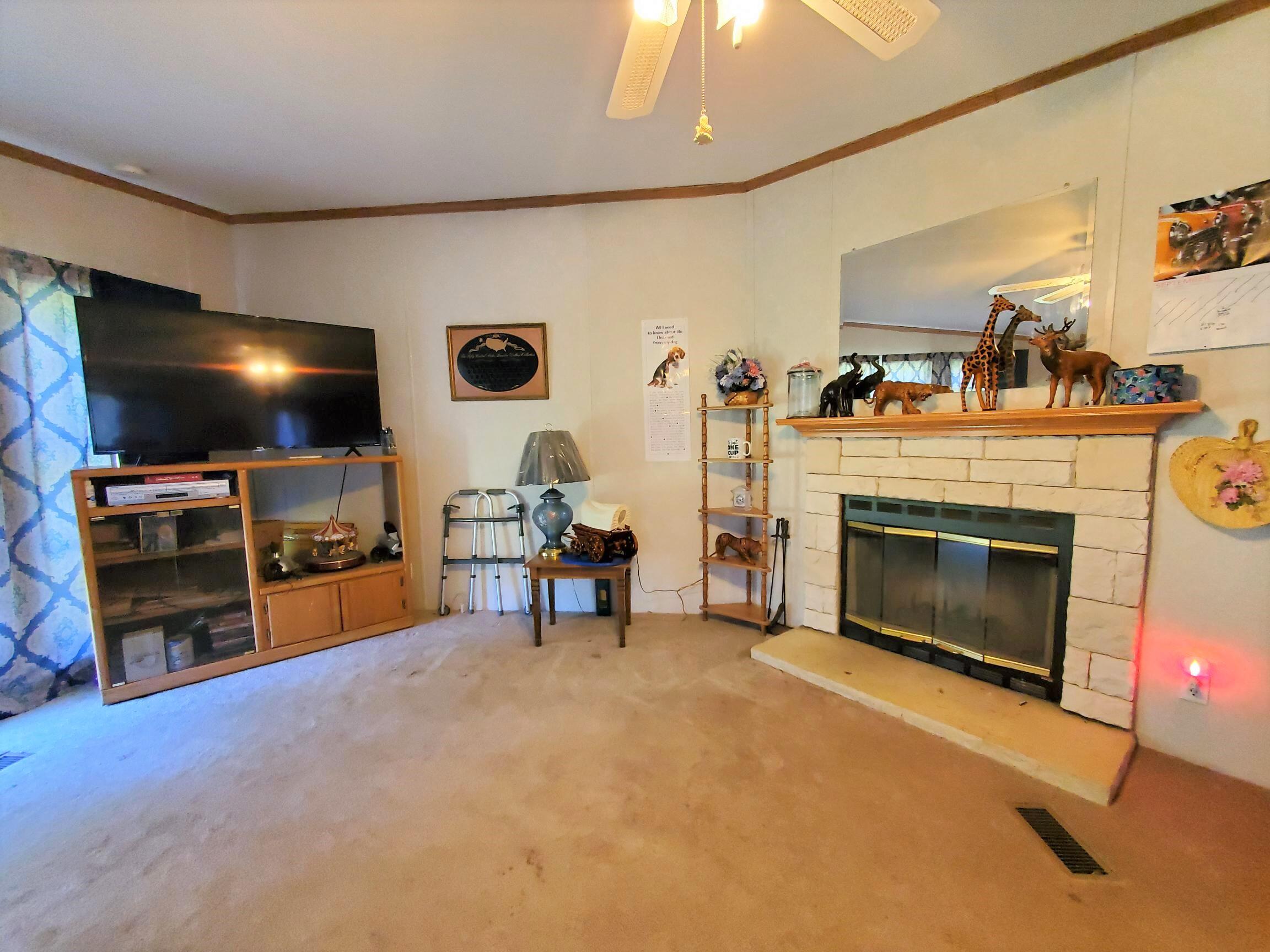 3438 William Brunson Road Summerton, SC 29148 - Photo 12 of 22 FAMILY ROOM W/ WOODBURNING FP