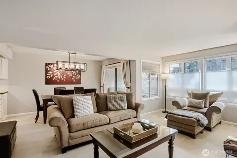 a living room with furniture and a couch