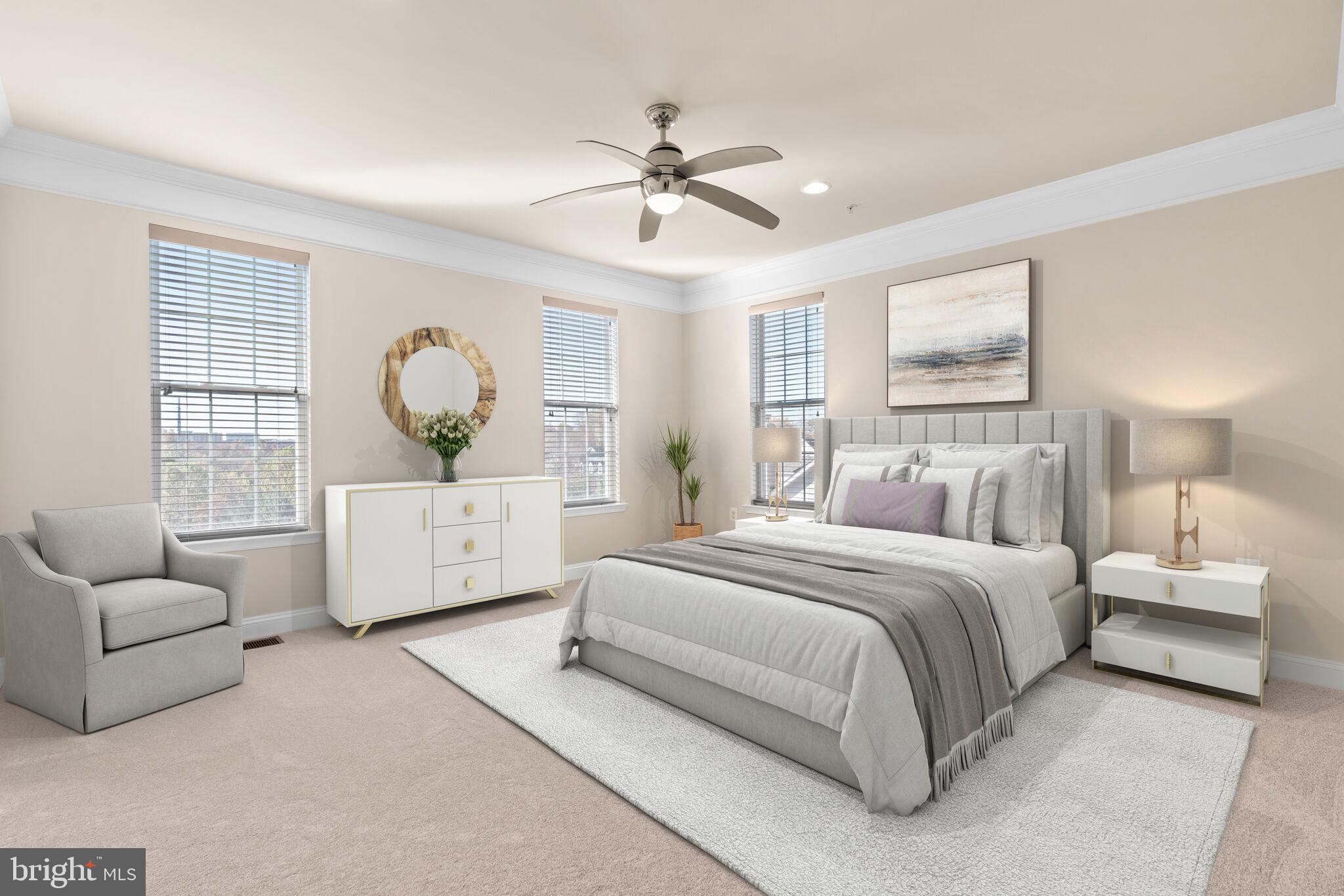 11201 Chase Street, Unit 60 Fulton, MD 20759 - Photo 17 of 40 Virtually Staged Primary Bedroom