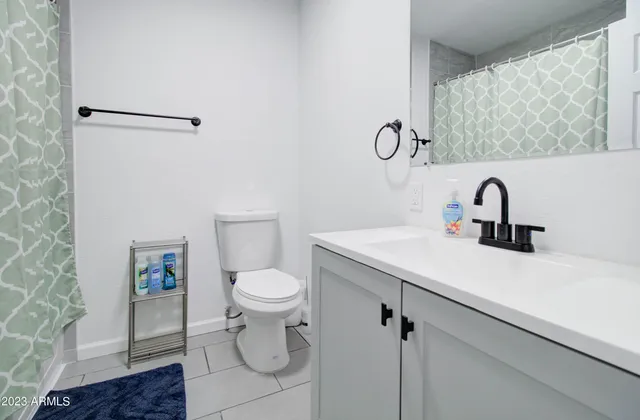a bathroom with a sink a toilet and a shower