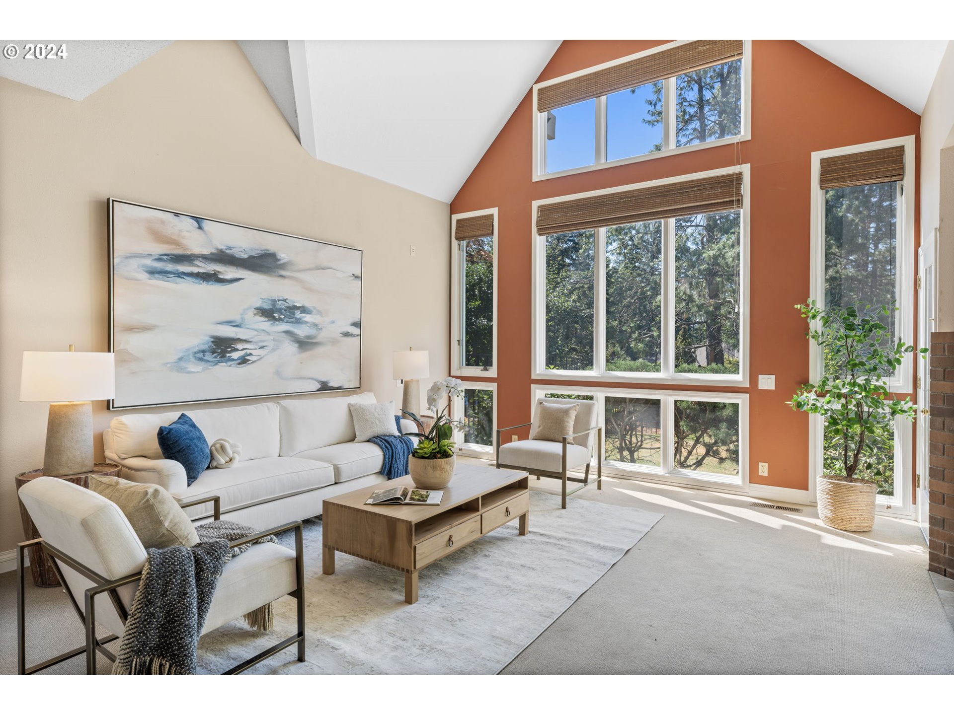4803 Southwest Stonebrook Court Portland, OR 97239 - Photo 8 of 40 a living room with furniture and a large window