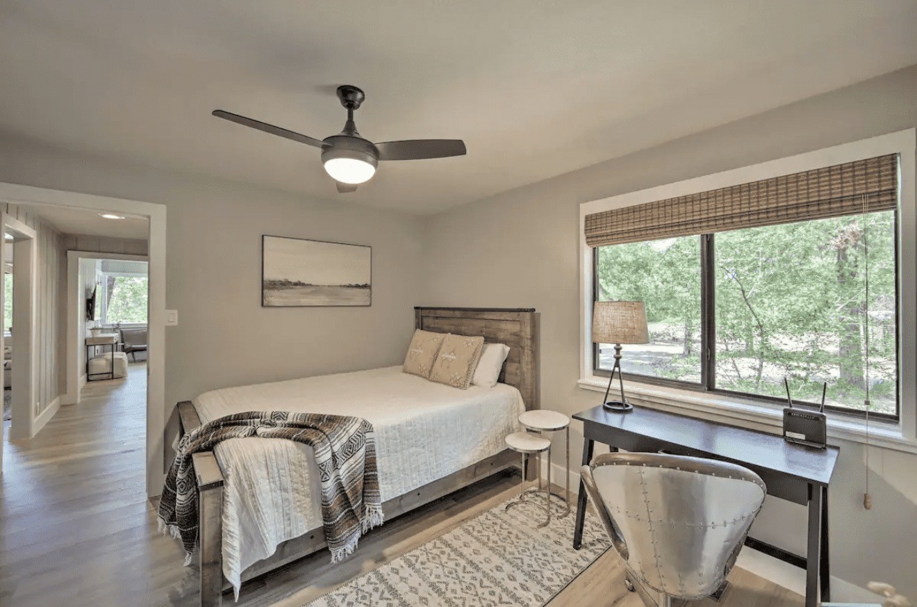 10630 River Ranch Road Kemp, TX 75143 - Photo 19 of 36 a bedroom with a bed and a large window with outer view