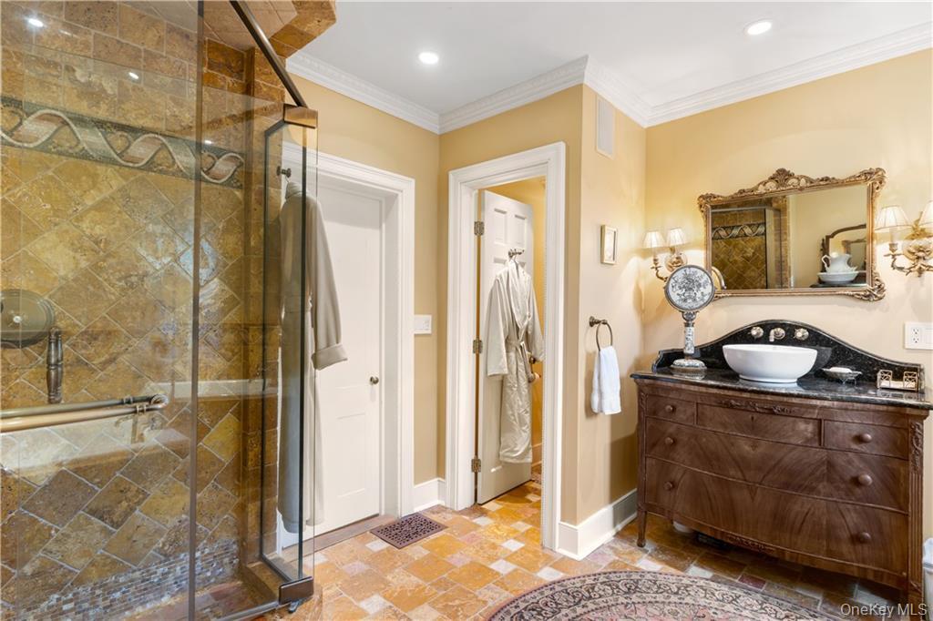 11 Brown Road Pleasant Valley, NY 12569 - Photo 19 of 26 a view of a bathroom with a tub shower and mirror
