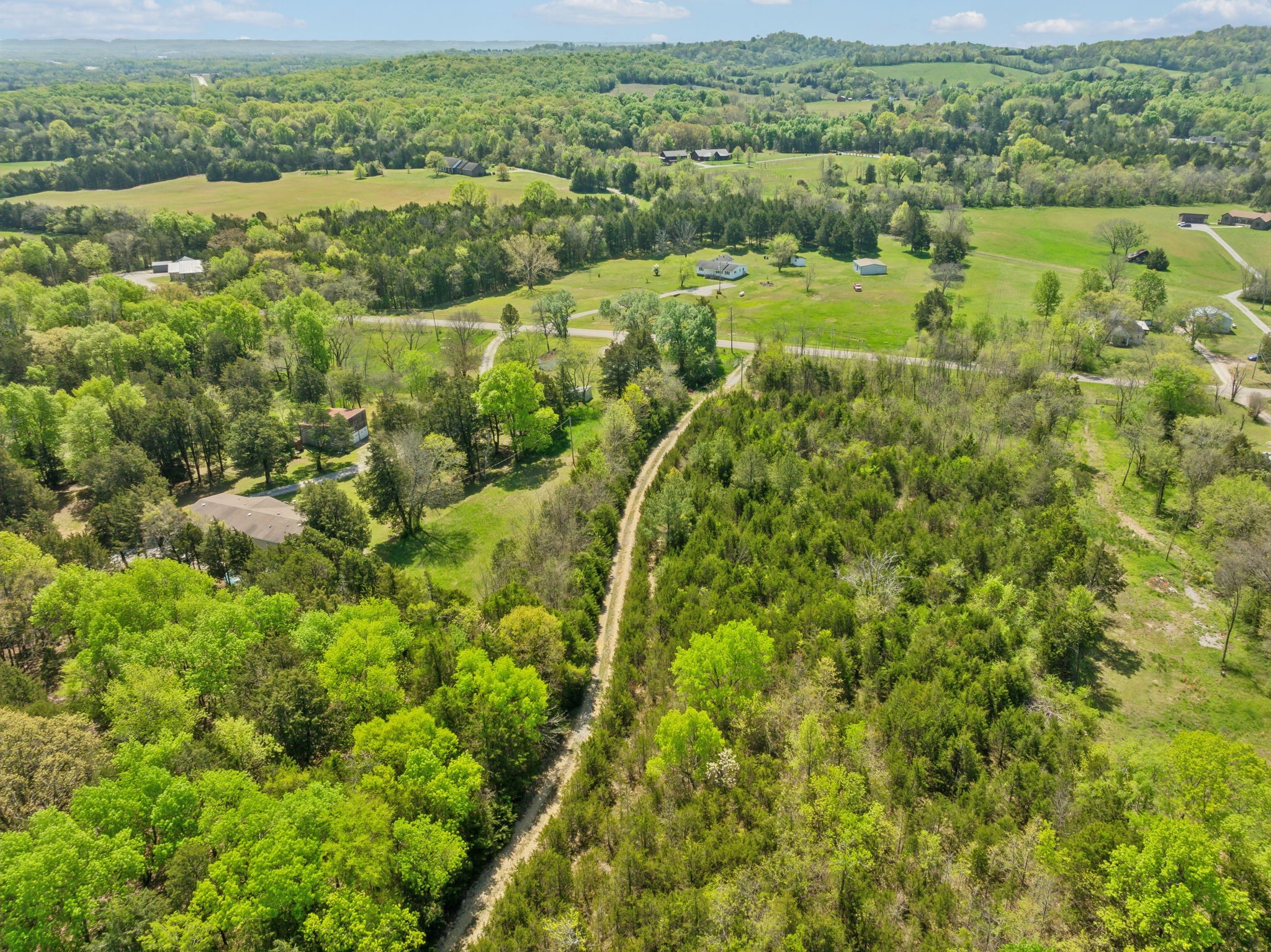 1716 South Berlin Road Lewisburg, TN 37091 - Photo 69 of 78 an aerial view of residential houses with outdoor space and trees