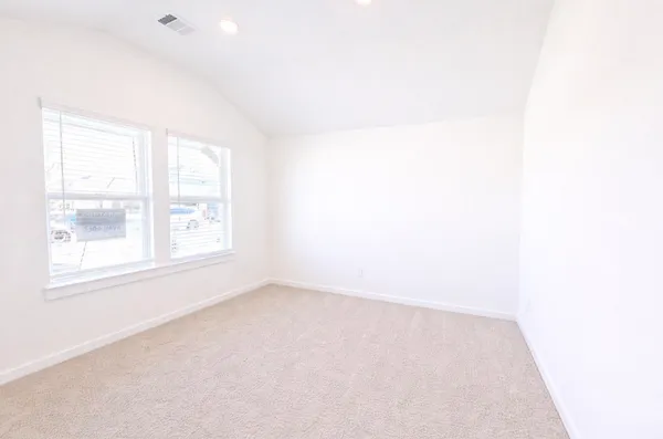 an empty room with a window