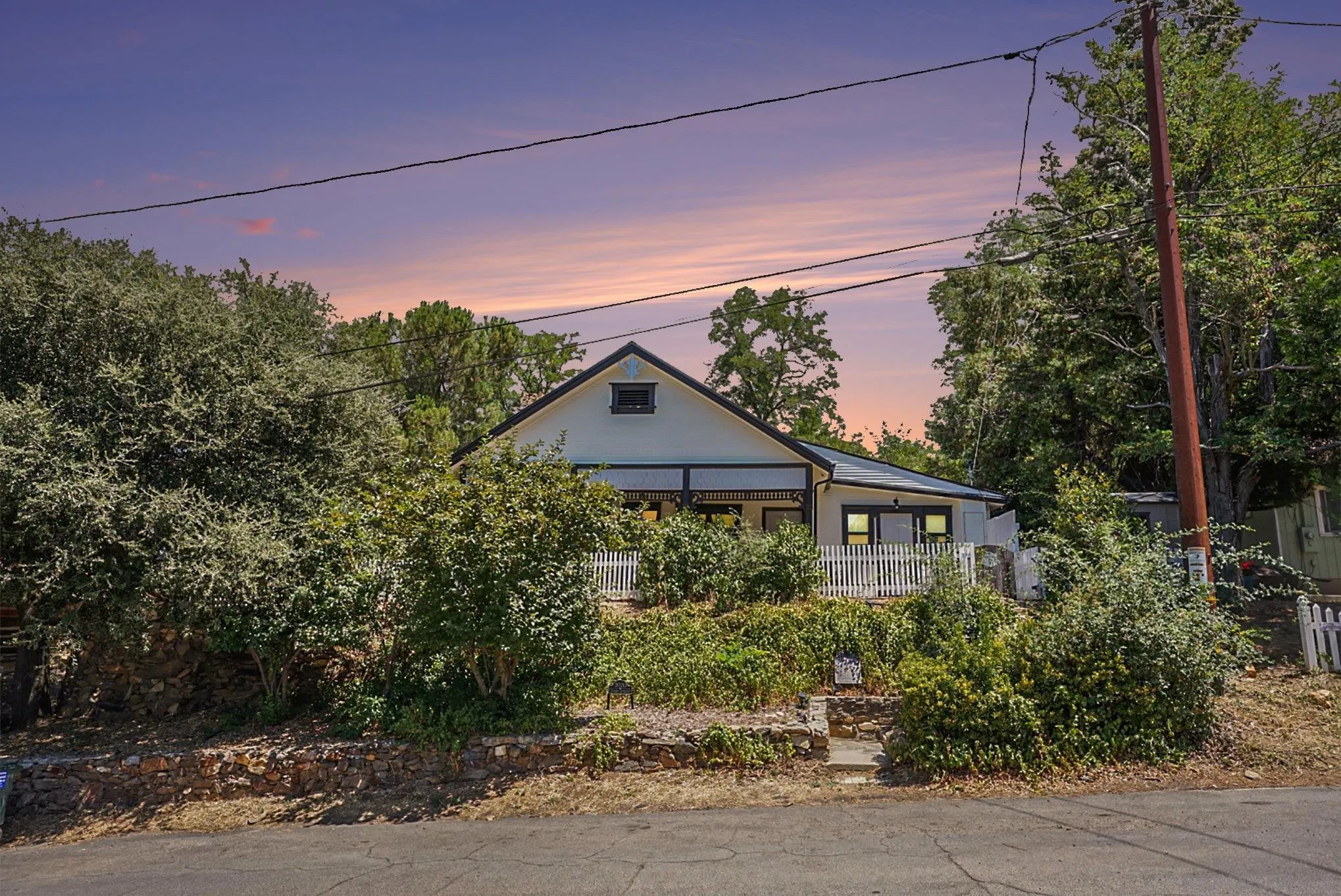 a house view with a garden space