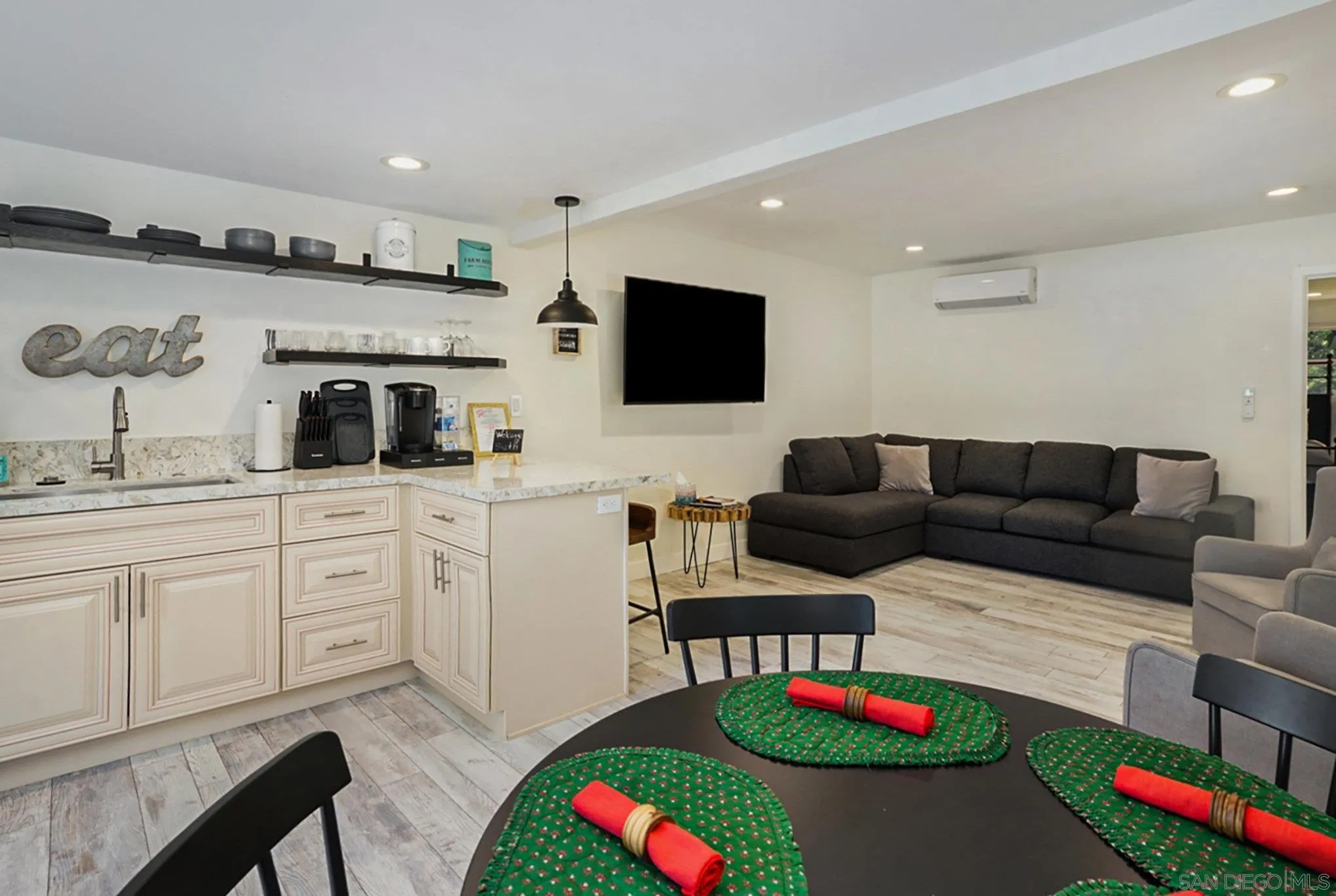 2020 3rd Street Julian, CA 92036 - Photo 17 of 34 a living room with furniture fireplace and flat screen tv