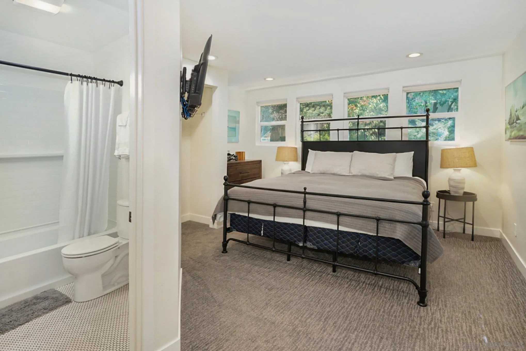2020 3rd Street Julian, CA 92036 - Photo 19 of 34 a bedroom with a bed and a table