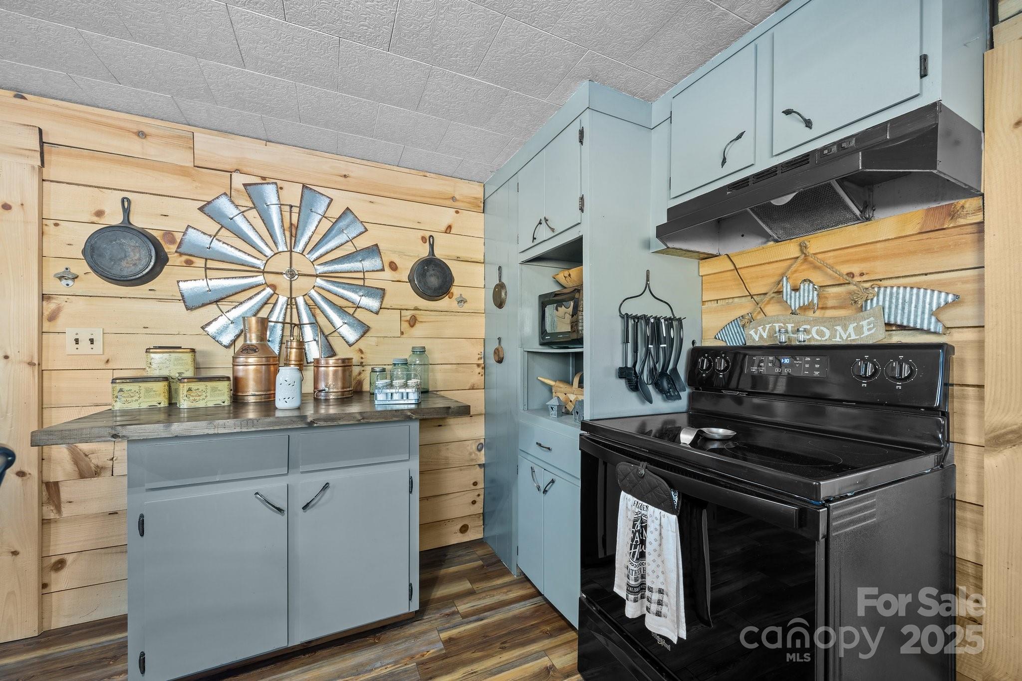 1293 Chambers Mountain Road Clyde, NC 28721 - Photo 11 of 27 a kitchen with stainless steel appliances a stove and a refrigerator