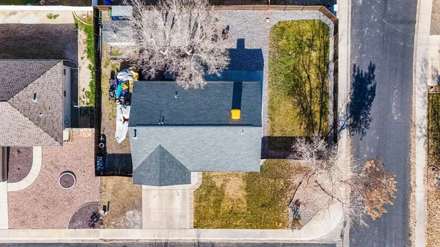 an aerial view of a city