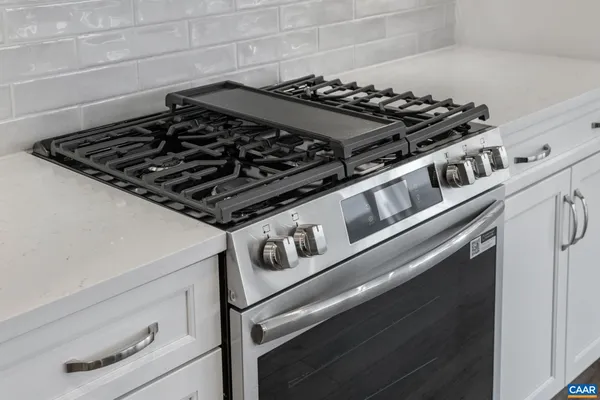 a close up of a stove