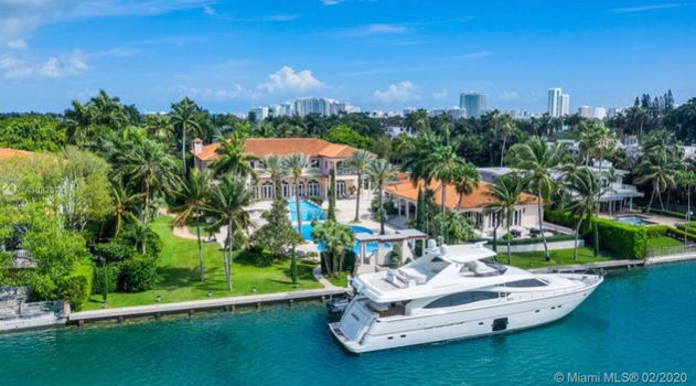 Palatial Waterfront Estate Palm Island, Miami, Fla
