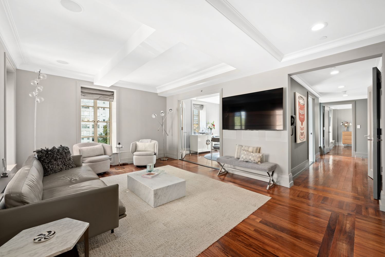 Living room of 140 East 63rd Street