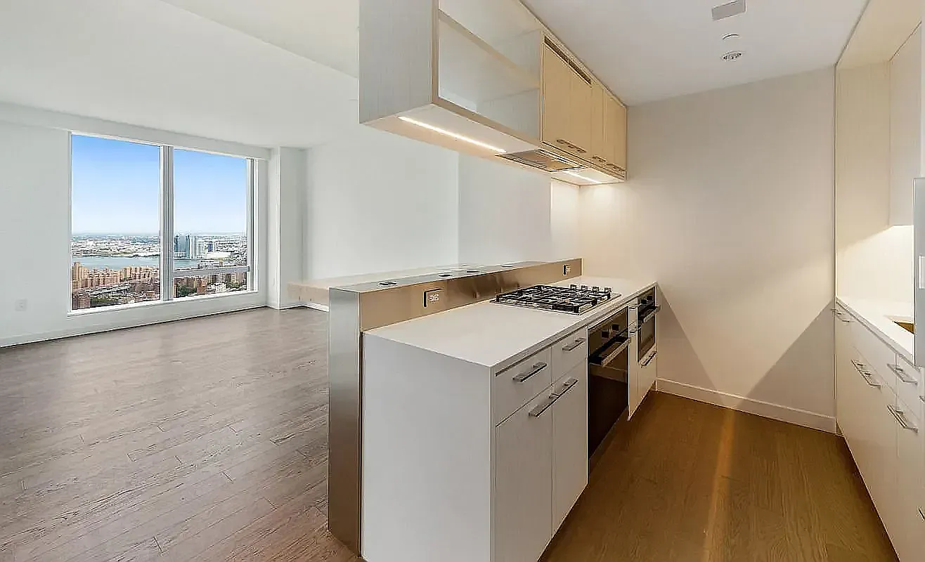 empty kitchen with window