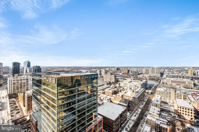 an aerial view of a building