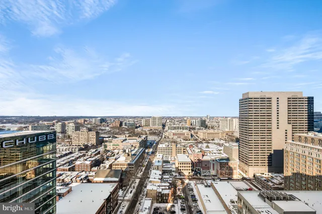 an aerial view of a city