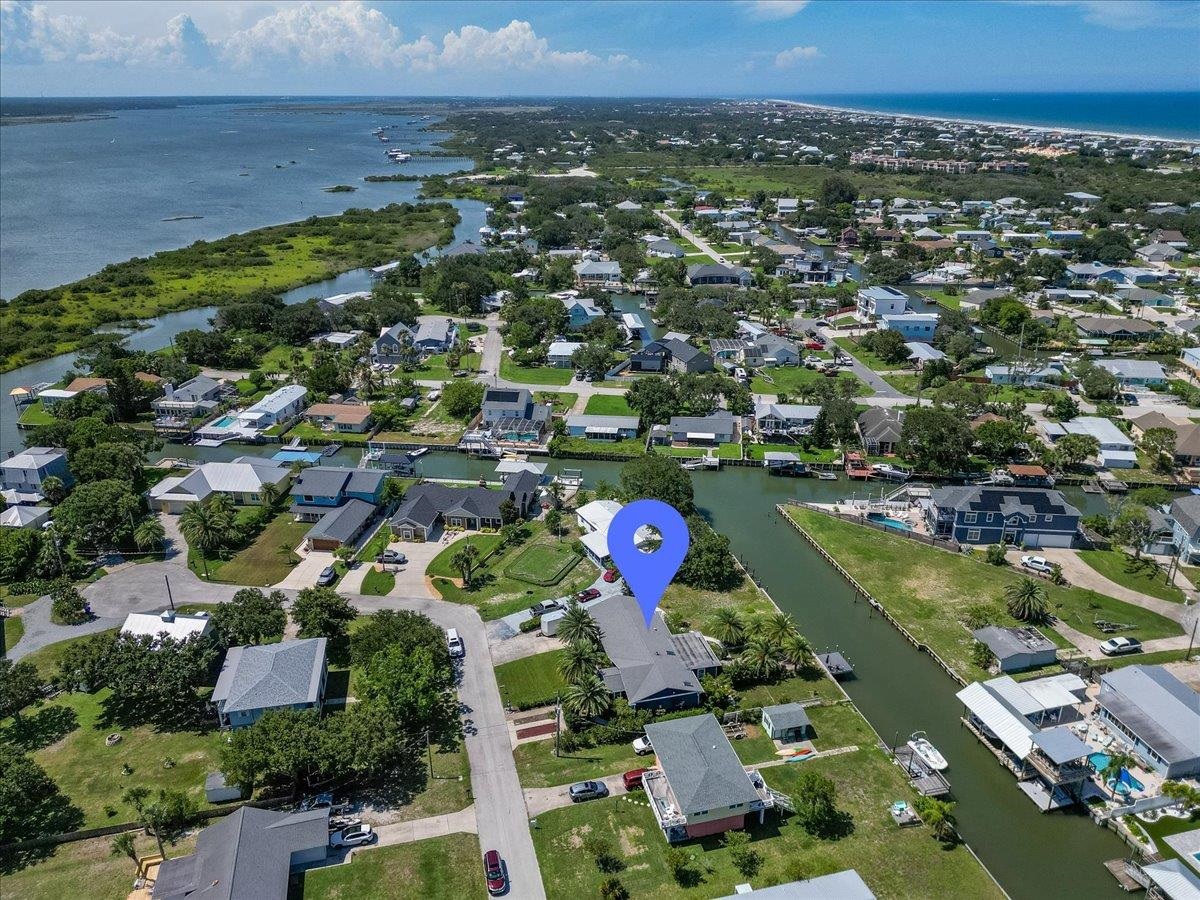 6342 Salado Road St. Augustine, FL 32080 - Photo 65 of 74 an aerial view of residential houses with outdoor space and swimming pool