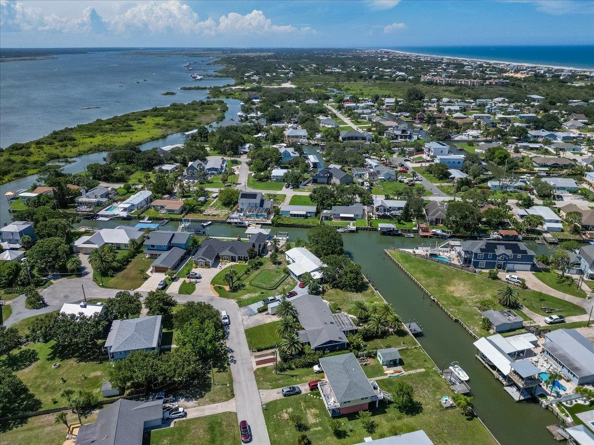 6342 Salado Road St. Augustine, FL 32080 - Photo 66 of 74 an aerial view of residential houses with outdoor space and lake view