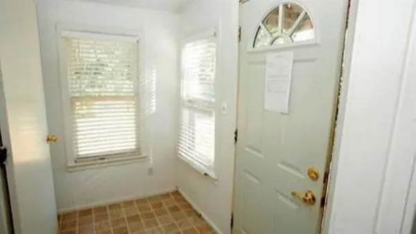 a bathroom with a window