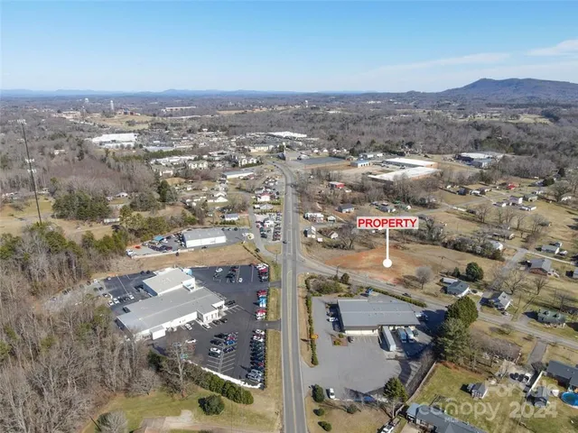 an aerial view of residential building and city view