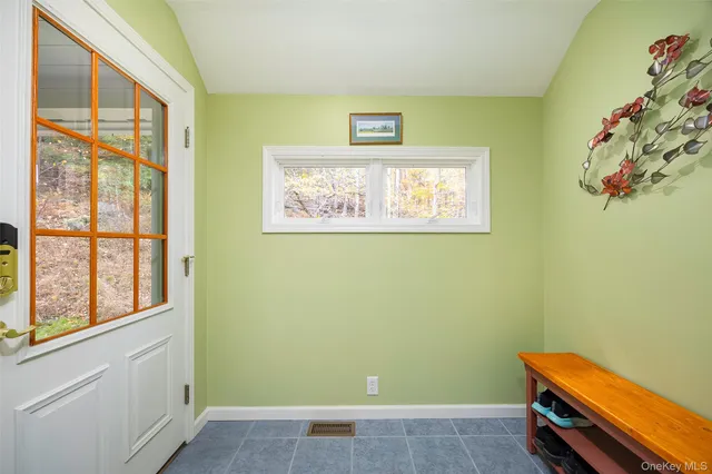 view of room with window