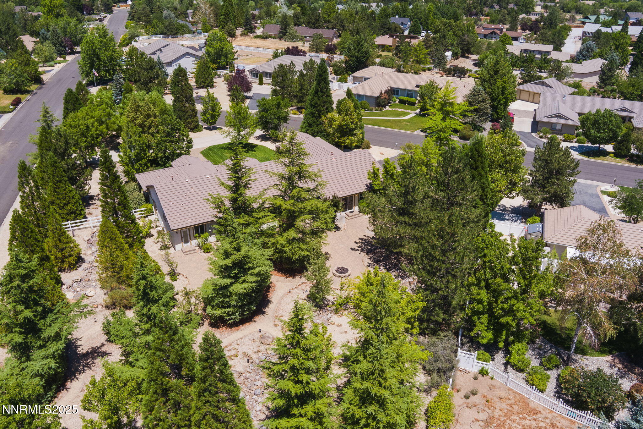 1300 Flanders Road Reno, NV 89511 - Photo 40 of 46 an aerial view of residential houses with outdoor space and trees all around
